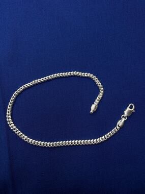 925 Italy Sterling Silver Miami Cuban Link Bracelet 3.1mm 7.5"